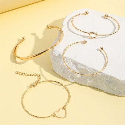 Vintage Gold Love Bracelets | 4-pcs Set