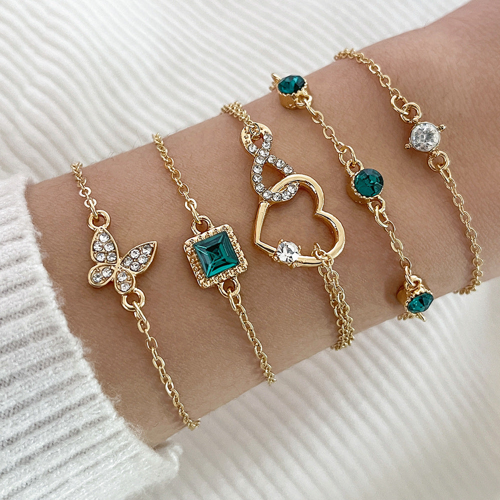 Emerald Bracelets | 5-pcs Set