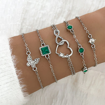 Emerald Bracelets | 5-pcs Set